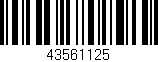 Código de barras (EAN, GTIN, SKU, ISBN): '43561125'