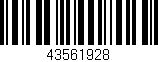 Código de barras (EAN, GTIN, SKU, ISBN): '43561928'