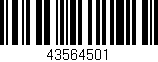 Código de barras (EAN, GTIN, SKU, ISBN): '43564501'