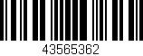 Código de barras (EAN, GTIN, SKU, ISBN): '43565362'