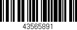 Código de barras (EAN, GTIN, SKU, ISBN): '43565891'