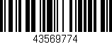 Código de barras (EAN, GTIN, SKU, ISBN): '43569774'