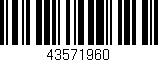 Código de barras (EAN, GTIN, SKU, ISBN): '43571960'