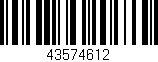 Código de barras (EAN, GTIN, SKU, ISBN): '43574612'