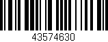 Código de barras (EAN, GTIN, SKU, ISBN): '43574630'