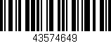 Código de barras (EAN, GTIN, SKU, ISBN): '43574649'