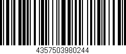 Código de barras (EAN, GTIN, SKU, ISBN): '4357503980244'