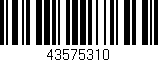 Código de barras (EAN, GTIN, SKU, ISBN): '43575310'