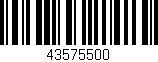 Código de barras (EAN, GTIN, SKU, ISBN): '43575500'