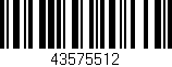 Código de barras (EAN, GTIN, SKU, ISBN): '43575512'