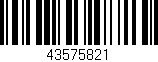 Código de barras (EAN, GTIN, SKU, ISBN): '43575821'