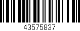 Código de barras (EAN, GTIN, SKU, ISBN): '43575837'