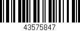 Código de barras (EAN, GTIN, SKU, ISBN): '43575847'