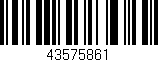 Código de barras (EAN, GTIN, SKU, ISBN): '43575861'