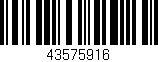 Código de barras (EAN, GTIN, SKU, ISBN): '43575916'