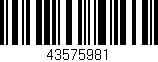 Código de barras (EAN, GTIN, SKU, ISBN): '43575981'