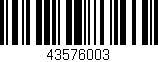 Código de barras (EAN, GTIN, SKU, ISBN): '43576003'