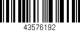 Código de barras (EAN, GTIN, SKU, ISBN): '43576192'