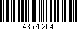 Código de barras (EAN, GTIN, SKU, ISBN): '43576204'