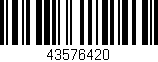 Código de barras (EAN, GTIN, SKU, ISBN): '43576420'