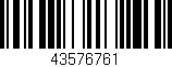 Código de barras (EAN, GTIN, SKU, ISBN): '43576761'