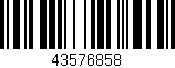 Código de barras (EAN, GTIN, SKU, ISBN): '43576858'