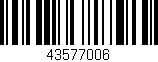 Código de barras (EAN, GTIN, SKU, ISBN): '43577006'