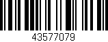 Código de barras (EAN, GTIN, SKU, ISBN): '43577079'