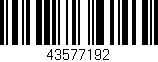 Código de barras (EAN, GTIN, SKU, ISBN): '43577192'