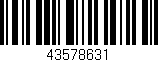 Código de barras (EAN, GTIN, SKU, ISBN): '43578631'