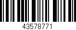 Código de barras (EAN, GTIN, SKU, ISBN): '43578771'