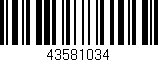Código de barras (EAN, GTIN, SKU, ISBN): '43581034'