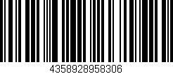Código de barras (EAN, GTIN, SKU, ISBN): '4358928958306'