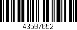 Código de barras (EAN, GTIN, SKU, ISBN): '43597652'