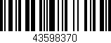Código de barras (EAN, GTIN, SKU, ISBN): '43598370'