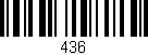 Código de barras (EAN, GTIN, SKU, ISBN): '436'