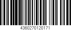 Código de barras (EAN, GTIN, SKU, ISBN): '4360270120171'