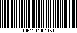 Código de barras (EAN, GTIN, SKU, ISBN): '4361294981151'