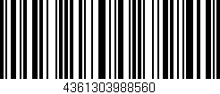 Código de barras (EAN, GTIN, SKU, ISBN): '4361303988560'