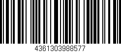 Código de barras (EAN, GTIN, SKU, ISBN): '4361303988577'