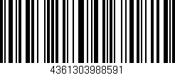 Código de barras (EAN, GTIN, SKU, ISBN): '4361303988591'