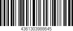 Código de barras (EAN, GTIN, SKU, ISBN): '4361303988645'