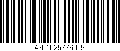 Código de barras (EAN, GTIN, SKU, ISBN): '4361625776029'