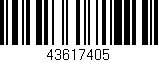 Código de barras (EAN, GTIN, SKU, ISBN): '43617405'