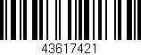 Código de barras (EAN, GTIN, SKU, ISBN): '43617421'