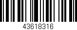 Código de barras (EAN, GTIN, SKU, ISBN): '43618316'