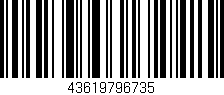 Código de barras (EAN, GTIN, SKU, ISBN): '43619796735'