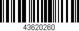 Código de barras (EAN, GTIN, SKU, ISBN): '43620260'