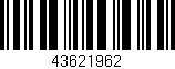 Código de barras (EAN, GTIN, SKU, ISBN): '43621962'