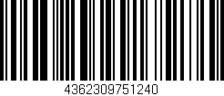 Código de barras (EAN, GTIN, SKU, ISBN): '4362309751240'